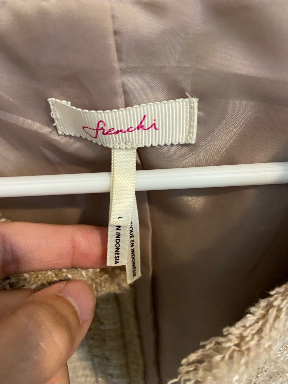 Frenchi Beige Tweed Cropped Blazer - Picture 2 of 4